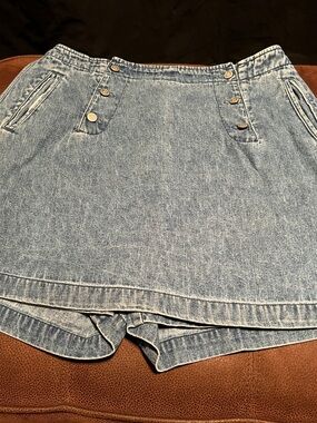 Regatta Denim Button-Front Sailor Skort